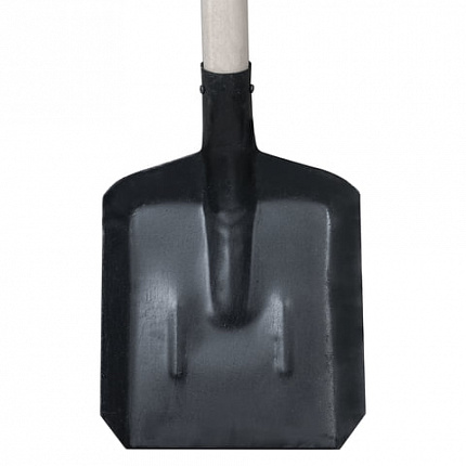 Лопата совковая 23х27 см, с ребрами жесткости, высота 145 см, деревянный черенок, КМ000883