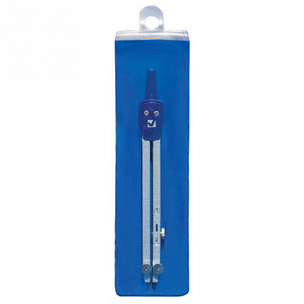 Циркуль BRAUBERG "Student Oxford", 140 мм, 1 сгибаемая ножка, подстраиваемая игла, чехол, 210316