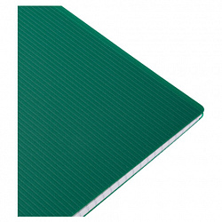 Тетрадь обложка пластик, А4, 80 л., гребень, клетка, HATBER, "VELVET" Зеленая, 081563, 80Т4В1гр_01607