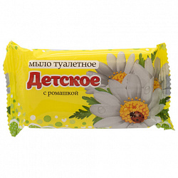 Мыло туалетное 100 г, КМЗ, ДЕТСКОЕ "Ромашка"