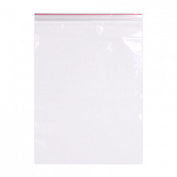 Пакеты ZIP LOCK "зиплок" ОЧЕНЬ ПРОЧНЫЕ, комплект 100 шт., 250х350 мм, ПВД 80 мкм, BRAUBERG EXTRA, 608180