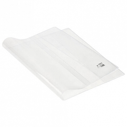 Обложка ПЭ со штрихкодом для тетрадей и дневников, С ЗАКЛАДКОЙ, ПЛОТНАЯ, 140 мкм, 210х350 мм, прозрачная, ПИФАГОР, 229370