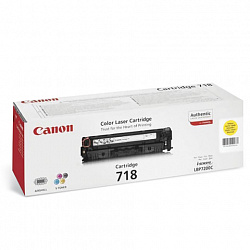 Картридж лазерный CANON (718Y) LBP7200Cdn / MF8330Cdn / MF8350Cdn, желтый, ресурс 2900 страниц, оригинальный, 2659B002