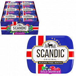 Драже освежающие SCANDIC без сахара со вкусом "Лесные ягоды", 14 г, 4603738769230
