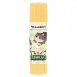 Клей-карандаш 15 г, кросс-серия "МИЛЫЕ КОТЫ", ассорти, BRAUBERG, 273228