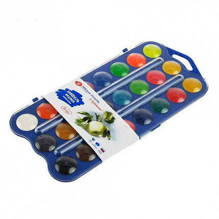 Краски акварельные "Я - Художник!", медовые, 24 цвета, круглые кюветы, Невская Палитра, 227421539