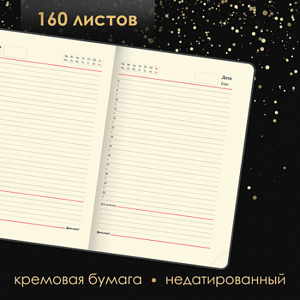Ручка перьевая PARKER "Jotter Core Stainless Steel GT", ежедневник А5 черный, пакет, 880902