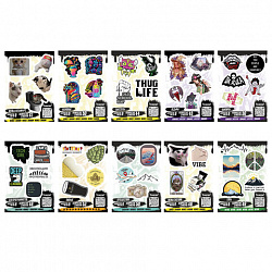 Наклейки виниловые, 44-50 шт., 9 листов, А6, "МОДЕРН", АССОРТИ, NALEPKING