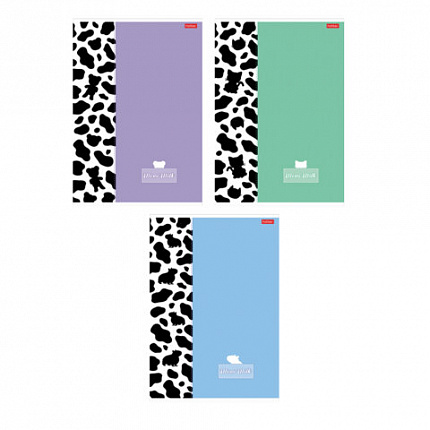 Тетрадь А4 96 л., HATBER, скоба, клетка, матовая ламинация, "Mimimilk" (микс в спайке), 087003, 96Т4лВ1