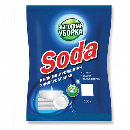 Сода кальцинированная 600 г, ВЫГОДНАЯ УБОРКА, РЕНЕССАНС КОСМЕТИК, МИНПРОМТОРГ, 2959