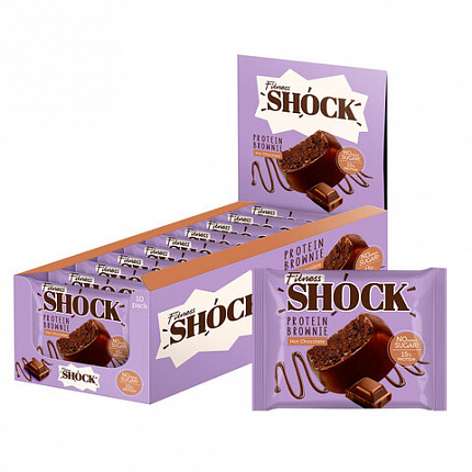Печенье протеиновое FITNESSHOCK "Брауни. Горячий шоколад", 50 г, 26673
