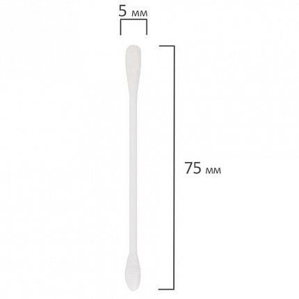 Ватные палочки КОМПЛЕКТ 100 шт., МЕЛОДИЯ, полиэтиленовый пакет, 128854
