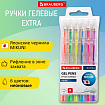 Ручки гелевые НЕОН BRAUBERG "EXTRA", НАБОР 6 ЦВЕТОВ, узел 0,7 мм, линия 0,5 мм, 143911