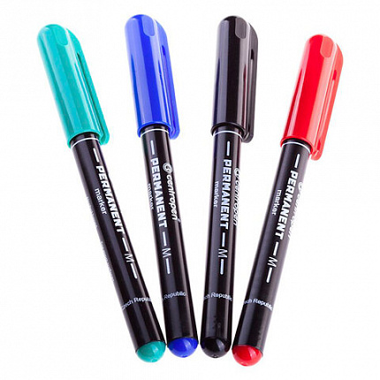 Маркер перманентный CENTROPEN 2846, ЗЕЛЕНЫЙ тонкий наконечник, 1 мм, 628469410