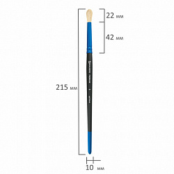 Кисть щетина, круглая № 8, BRAUBERG PREMIUM, 200992