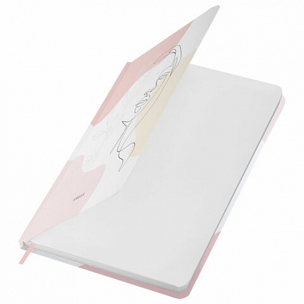 Ежедневник недатированный с резинкой А5 145х203 мм, BRAUBERG, твердый, фольга, 128 л., "Figure", 116297