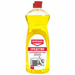 Средство для мытья посуды 1 л, ПЕРВОЦЕН "Лимон", РЕНЕССАНС КОСМЕТИК, МИНПРОМТОРГ, 3246