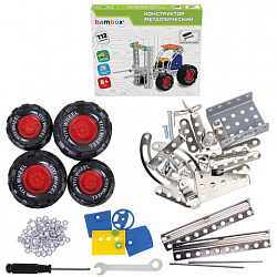 Конструктор металлический "Машинки" 4 вида ассорти, BAMBOX (БАМБОКС), 666367