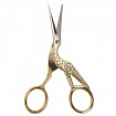 Ножницы для вышивания и рукоделия 120 мм, ЦАПЕЛЬКИ, золотистые, ОСТРОВ СОКРОВИЩ, 665601