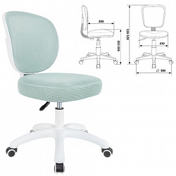 Кресло детское BRABIX KIDS "MG-230", без подлокотников, сетка/ткань TW, голубое, 533320