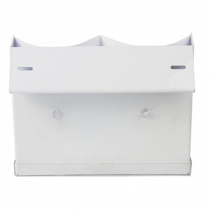 Желоб навесной/настольный для ручек и карандашей BRAUBERG, 2 отделения, 19х25 см, белый, 504261