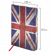 Ежедневник недатированный А5 (138х213 мм), BRAUBERG VISTA, под кожу, гибкий, 136 л., "Great Britain", 112007