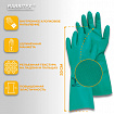 Перчатки нитриловые КЩС, ULTRA STRONG, хим. устойчивые, с хлопковым напылением, зеленые, р-р 9-9,5 L (большой), RABBITEX (РАББИТЕКС), 700912