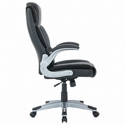 Кресло BRABIX PREMIUM "Phantom EX-553", рециклированная кожа, регулируемый подголовник, черное, 532940