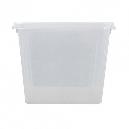 Ящик-контейнер 50 л с КРЫШКОЙ НА ЗАЩЕЛКАХ "ПРОФИ", 40х50х39 см, штабелируемый, ПРОЧНЫЙ, прозрачный, 437960000