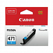 Картридж струйный CANON (CLI-471С) PIXMA MG5740/MG6840/MG7740, голубой, оригинальный, ресурс 311 стр., 0401C001