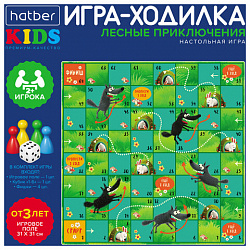 Игра-ходилка настольная детская, АССОРТИ, 5 сюжетов, HATBER