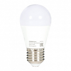 Лампа светодиодная SONNEN EXTRA, 10 (85) Вт, E27, шар, теплый белый, 30000 ч, LED G45-10W-2700-Е27, 457913