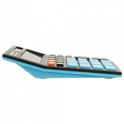 Калькулятор настольный BRAUBERG ULTRA COLOR-12-BKBU (192x143 мм), 12 разрядов, двойное питание, ЧЕРНО-ГОЛУБОЙ, 250497