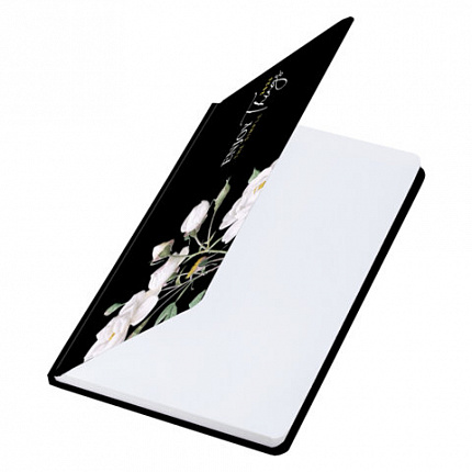 Еженедельник датированный 2026 с резинкой 171х93 мм, BRAUBERG, твердый, УФ-ЛАК, 64 л., "Розы", 117353