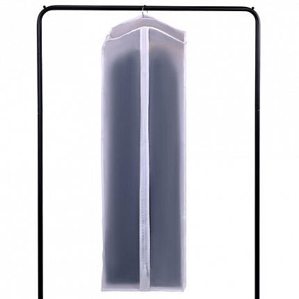 Чехол-кофр объёмный для хранения одежды на молнии, 60х30х90 см, цвет белый, SHAMAANI (ШАМААНИ), 609596