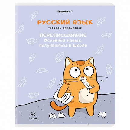 Тетради предметные, КОМПЛЕКТ 12 ПРЕДМЕТОВ, 48 л., TWIN-лак, BRAUBERG, "КОТ-ЭНТУЗИАСТ", 404609