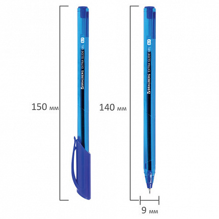 Ручки гелевые BRAUBERG "Extra Glide Gel", НАБОР 10 ЦВЕТОВ, трехгранная, игольчатый наконечник 0,7 мм, линия 0,5 мм, 144079
