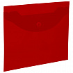 Папка-конверт с кнопкой прозрачная МАЛОГО ФОРМАТА, А5, BRAUBERG "UNIVERSAL", красная, 0,15 мм, 273068
