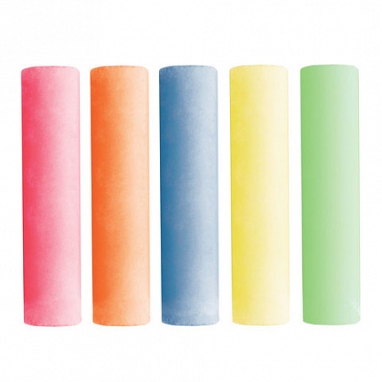 Мел цветной BRAUBERG, набор 10 шт., для рисования на асфальте, круглый, 223556