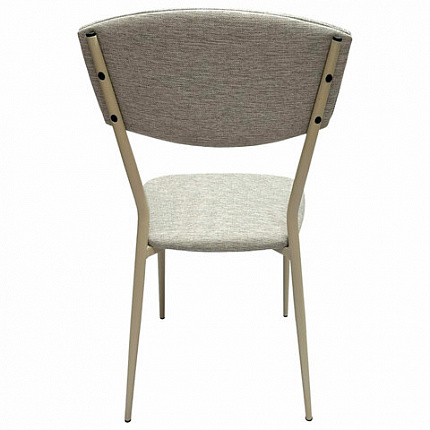 Стул для столовых, кафе, дома РС23, бежевый перламутровый каркас, рогожка бежевая