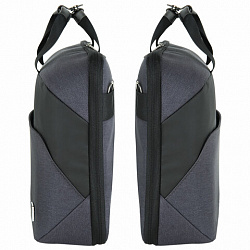 Сумка портфель BRAUBERG MODERN с отделением для ноутбука 15-16", откидная крышка, серая, 29х42х11 см, 270828