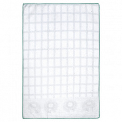 Салфетка из МИКРОФИБРЫ универсальная, 40х60 см, бирюзовая клетка, орнамент, 240 г/м2, BOOMHOUSE (БУМХАУС), 700879