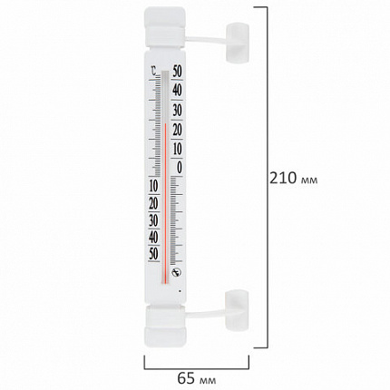 Термометр оконный, "ЛИПУЧКА", диапазон измерения: от -50 до +50 °C, ПТЗ, ТБ-223