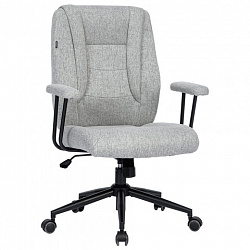Кресло BRABIX PREMIUM "Westside EX-566", металлические подлокотники, ткань, светло-серое, 533207