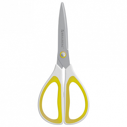 Ножницы BRAUBERG "STYLE", 205 мм, прорезиненные симметричные ручки, ассорти, 274315