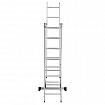 Лестница-трансформер 3-х секционная 3х7 ступеней, высота 4,5 м (3 секции по 1,9 м), нагрузка 150 кг, алюминий, НОВАЯ ВЫСОТА, 1230307
