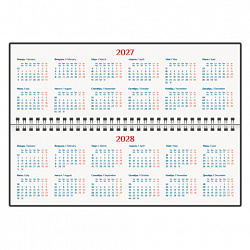 Планинг датированный 2027 305х140мм GALANT Ritter, под кожу, черный, 118208