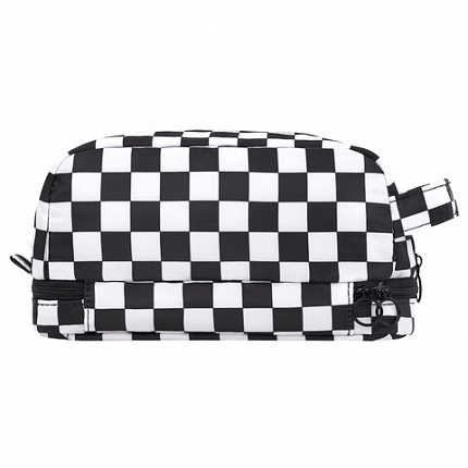 Пенал-органайзер HEIKKI (ХЕЙКИ) с ручкой, значки, 2 отделения, откидная планка, 22x13х10 см, "Black&White", 273601