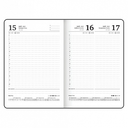 Ежедневник датированный 2026 с резинкой 145х203 мм, А5, BRAUBERG, твердый, фольга, "Ромашки", 117346