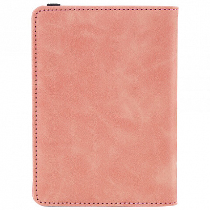 Обложка для паспорта и документов с защитой от считывания, 9 карманов, резинка, экокожа, розовая, BRAUBERG, 238750